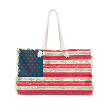 Vintage Distressed Chris Craft American Flag Weekender Bag