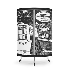 Shirley K Vintage 1966 Ventnor Cabin Cruiser Tripod Lamp with High-Res Printed Shade, US/CA plug