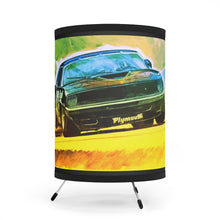 Vintage Plymouth Cuda AAR Ad Tripod Lamp with High-Res Printed Shade, US\CA plug