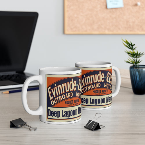 Evinrude Deep Lagoon Marina Mug 11oz by Retro Boater