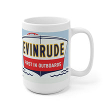 Vintage Evinrude Outboard Engine White Ceramic Mug by Retro Boater