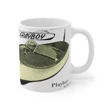 Grayboy Playboy Boats White Ceramic Mug by Retro Boater