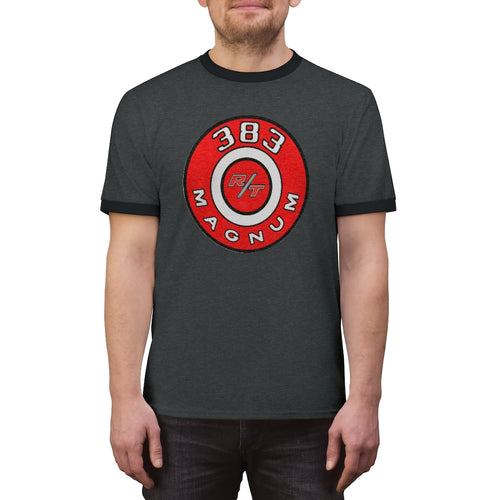 Vintage Dodge Mopar 383 Magnum Pie Tin Unisex Ringer Tee