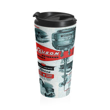Lauson Marine Engine Outboard Steel Travel Mug by Retro Boater