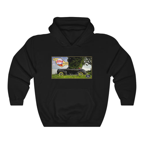 Vintage 1946 Ford Deluxe Convertible Heavy Blend™ Hooded Sweatshirt by SpeedTiques