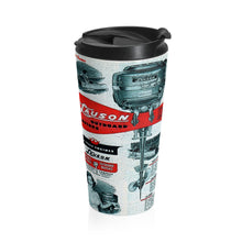 Lauson Marine Engine Outboard Steel Travel Mug by Retro Boater