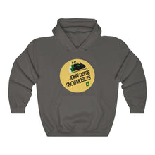 Vintage John Deere Snowmobiles Unisex Heavy Blend™ Hooded Sweatshirt by SpeedTiques.com