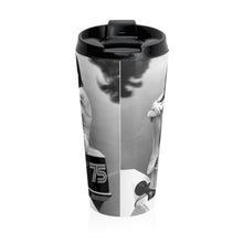 Vintage Johnson Outboard Stinger 75 Girl Stainless Steel Travel Mug by Retro Boater