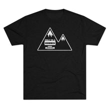 Classic Black and White Mountain Design Only in a Hummer Men's Tri-Blend Crew Tee