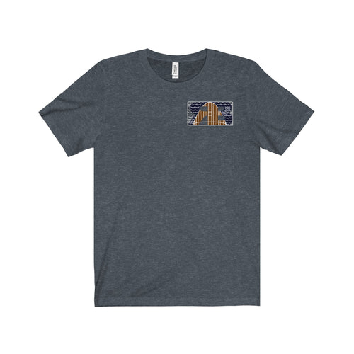 Retro Boater Logo with Back Graphic Unisex Jersey Short Sleeve Tee