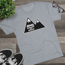 Classic Black and White Mountain Design Only in a Hummer Men's Tri-Blend Crew Tee