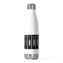 Black and White Vintage Evinrude Outboards 20oz Insulated Bottle