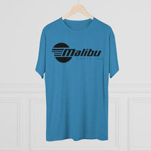Vintage Design Malibu Boat Company in Black Men's Tri-Blend Crew Tee