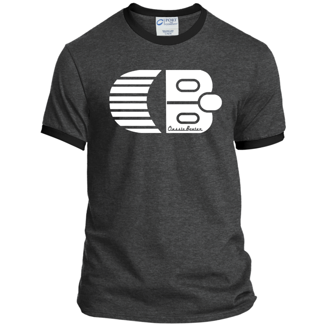 Classic Boater Logo  Port & Co. Ringer Tee
