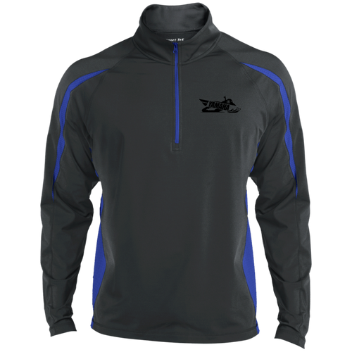 Classic Yamaha Snowmobiles Men's Sport Wicking Colorblock 1/2 Zip