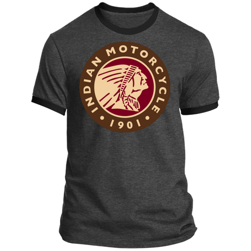 1901 Vintage Indian Motorcycle Ringer Tee