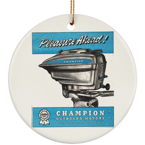 Champion Engine Co. Ceramic Circle Ornament