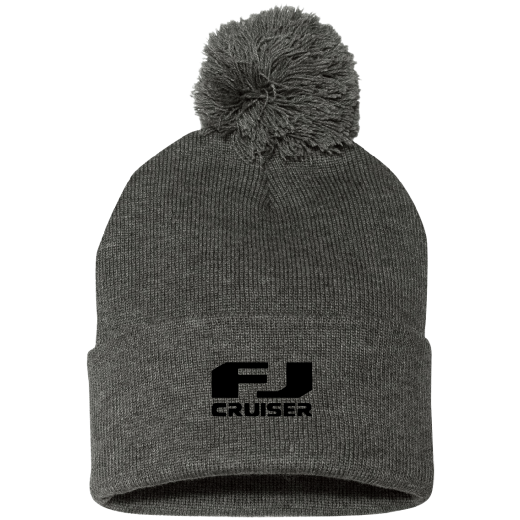 Classic Style Black Toyota FJ Cruiser Pom Pom Knit Cap