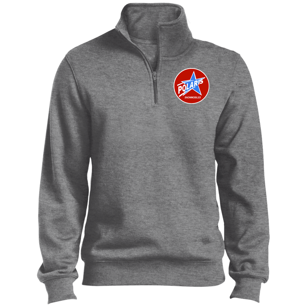 Vintage Polaris Snowmobile with Star 1/4 Zip Sweatshirt
