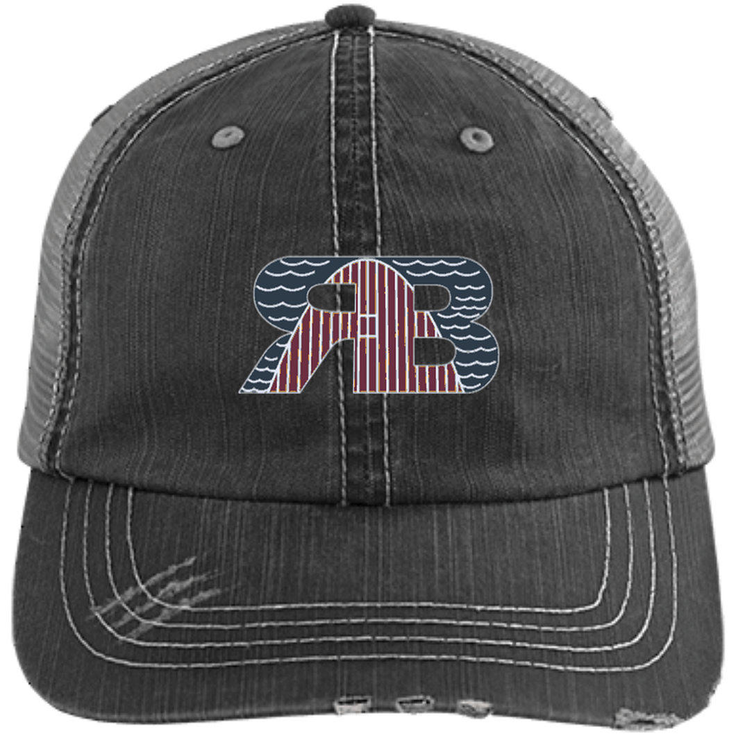 Retro Boater Logo Unstructured Trucker Cap