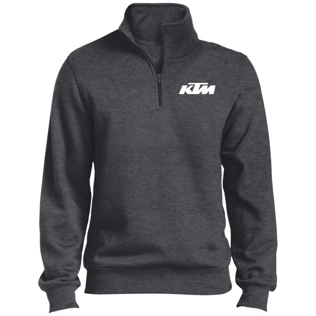 Classic White KTM Motorcycle 1/4 Zip Sweatshirt