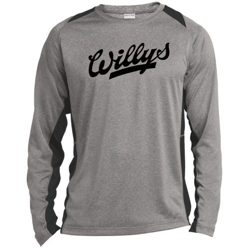 Vintage Willys ST361LS Long Sleeve Heather Colorblock Performance Tee