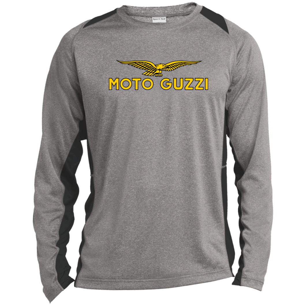 Moto Guzzi ST361LS Long Sleeve Heather Colorblock Performance Tee