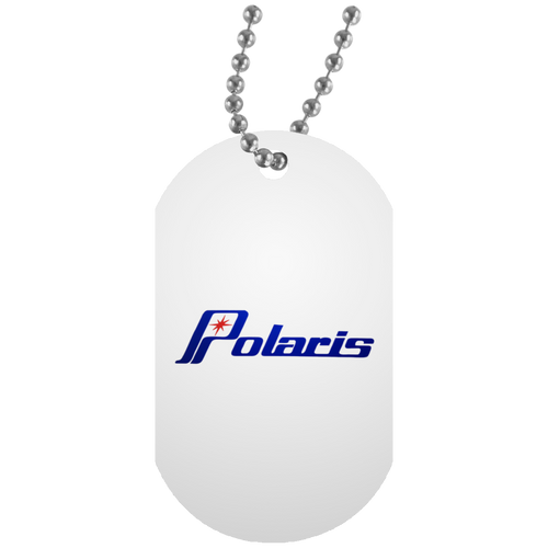 Vintage Polaris Snowmobile UN5588 White Dog Tag