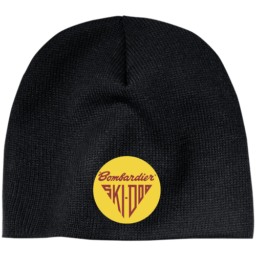 Vintage Style Yellow Red Bombardier Ski-Doo Snowmobile CP91 100% Acrylic Beanie