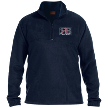 Retro Boater Logo with Letters M980 Harriton 1/4 Zip Fleece Pullover