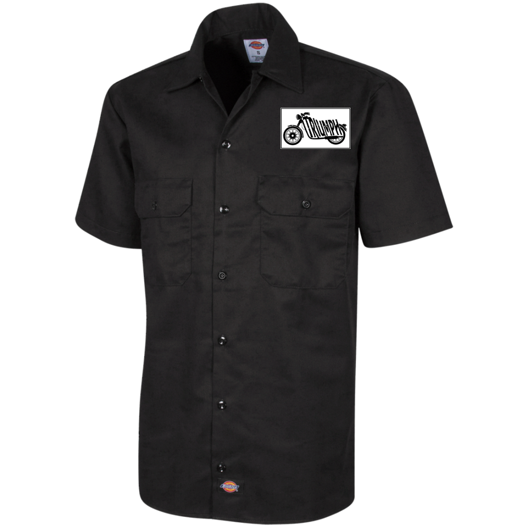 Vintage Style Triumph Motorcycle Dickies Workshirt