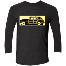 1942 Chrysler Town and Country Barrelback by Speedtiques Next Level Tri-Blend 3/4 Sleeve Baseball Raglan T-Shirt