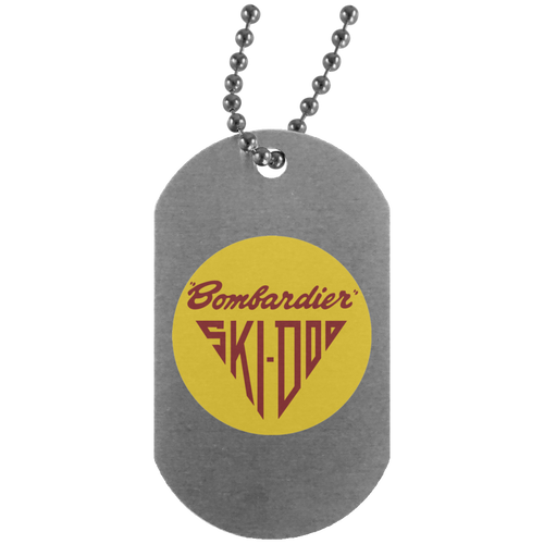 Vintage Ski-Doo Bombadier Logo Silver Dog Tag
