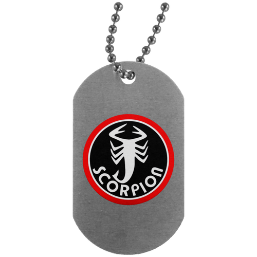 Vintage Scorpion Snowmobile Silver Dog Tag