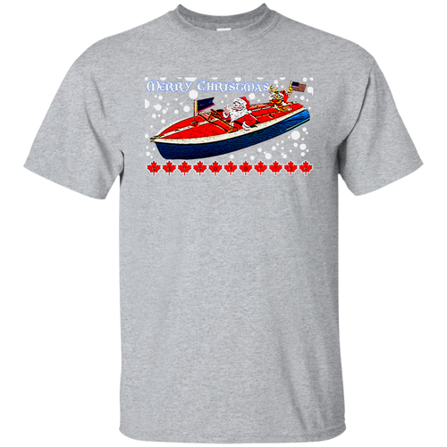 Santa and Rudolph take a Chris Craft Cruise G200 Gildan Ultra Cotton T-Shirt