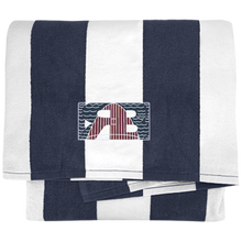 Retro Boater Logo PT43 Port & Company Cabana Stripe Beach Towel
