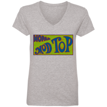 Vintage 1960s 1970s Rare Mod Top Mopar Cuda Barracuda Ladies' V-Neck T-Shirt