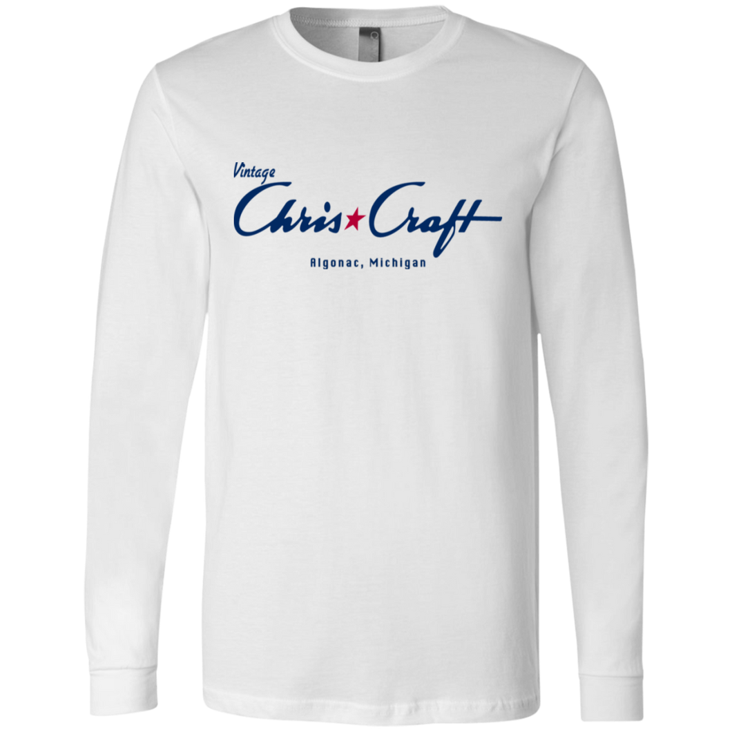 Vintage Chris Craft Algonac Michigan 3501 Men's Jersey LS T-Shirt