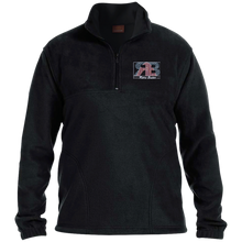 Retro Boater Logo with Letters M980 Harriton 1/4 Zip Fleece Pullover