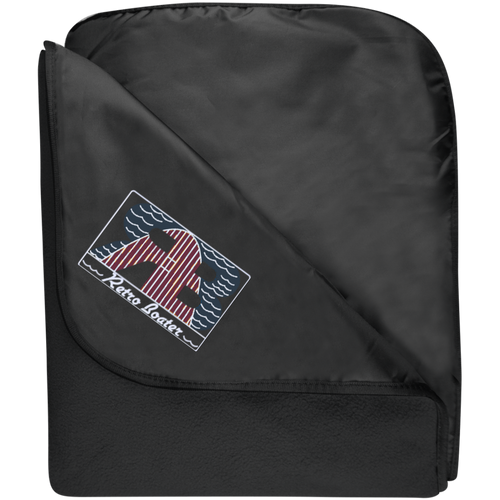 Retro Boater Logo TB850 Port Authority Fleece & Poly Blanket