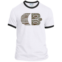 Classic Boater Logo  Port & Co. Ringer Tee