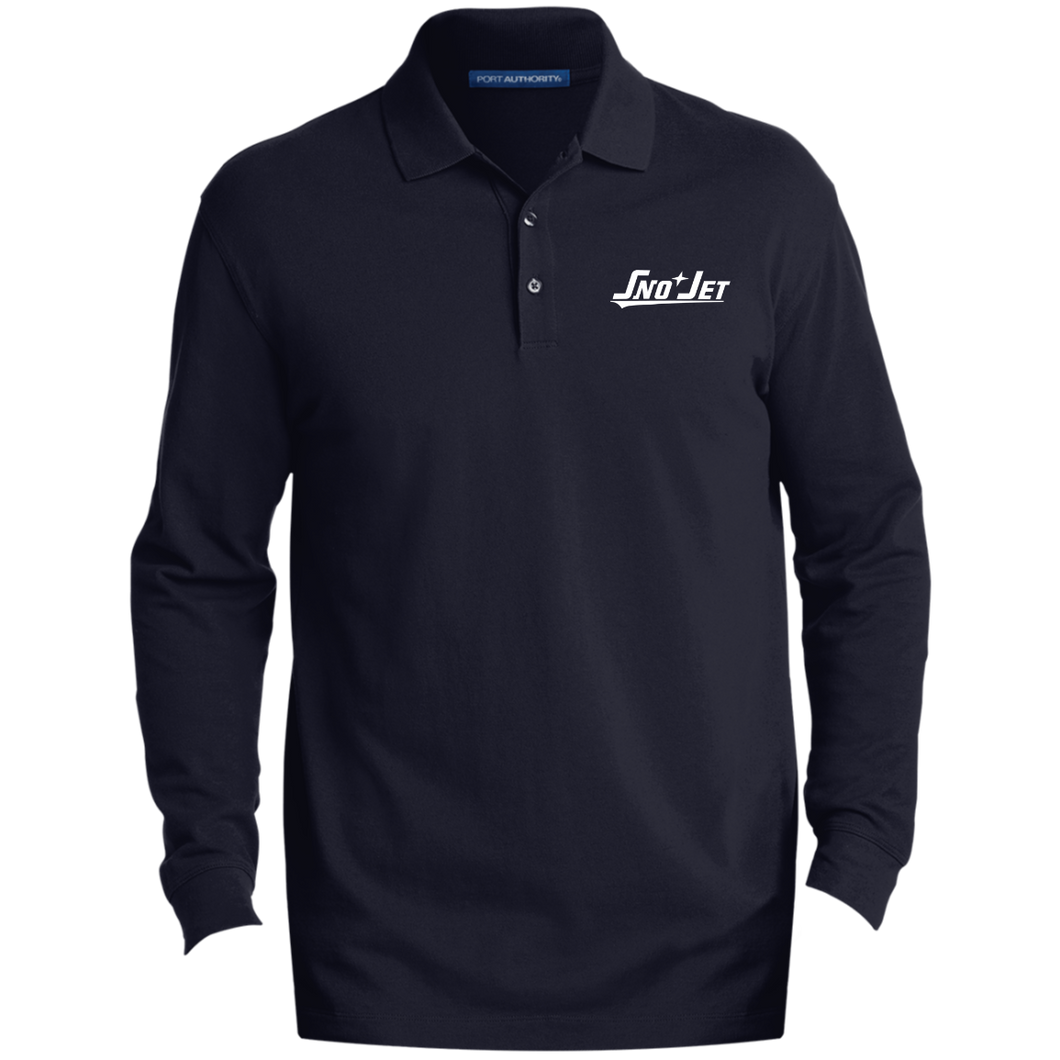Vintage Sno Jet Snowmobiles Men's EZCotton™ Long Sleeve Polo