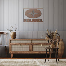 Vintage Polaris Star Logo Die-Cut Metal Sign