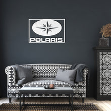 Vintage Polaris Star Logo Die-Cut Metal Sign