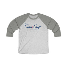 Vintage Chris Craft Algonac, Michigan Unisex Tri-Blend 3/4 Raglan Tee