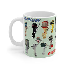 Vintage Antique Mercury Outboard Engine Lineup Mug 11oz by Retro Boater