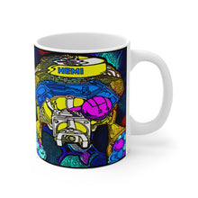 Plymouth Dodge Chrysler Hemi Engine Drawing White Ceramic Mug by SpeedTiques