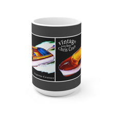 Vintage Chris Craft Express Cruiser White Ceramic Mug by Retro Boater
