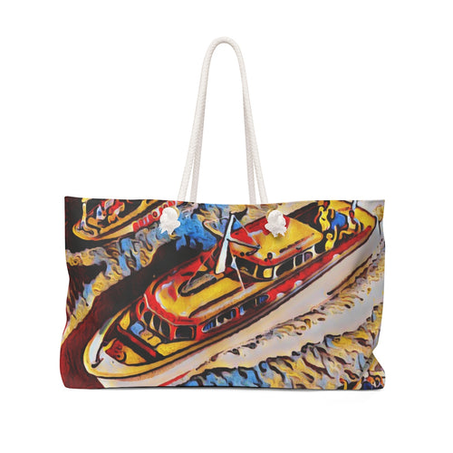 Vintage Chris Craft Cruiser Art Weekender Bag by Retro Boater