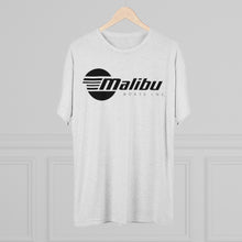 Vintage Design Malibu Boat Company in Black Men's Tri-Blend Crew Tee